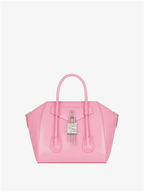 GIVENCHY Mini Antigona Lock Leather Bag 